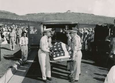 The Body of Ernie Pyle Laid To Rest.