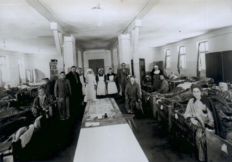 The hospital for former prisoners of the concentration camp in Block 21 of the former Auschwitz I camp. 