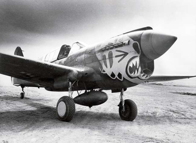 An 11th Fighter Squadron P-40E on Umnak