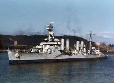 The USS Concord off Balboa in the Panama Canal Zone