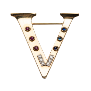 Sweetheart Jewelry V Pin